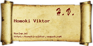 Homoki Viktor névjegykártya